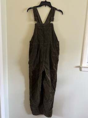 K.C. Parker Olive Green Corduroy Overalls Kids Size 16